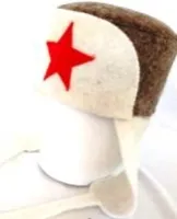 шапка для бани ушанка армейская, жар-банька