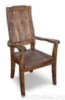 стул №8 с подлокотниками  (массив сосны, старение), палисандр, ирб