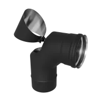 колено феррум ревизия угол 90° нержавеющее (430/0,8мм) ф115 черный