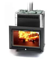 печь для бани тмф витрувия carbon антрацит с т/обменником нерж.вставки