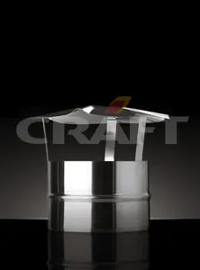 зонт craft нержавеющий (304/0,5 мм), ф120, с ветрозащитой, по воде