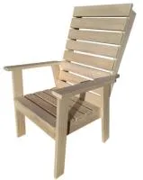 кресло с подлокотниками, высокая спинка, осина, банный перец