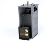 печь для бани изистим геленджик premium в трехстор.кожухе из талькохлорита закрыт.верх вход спереди