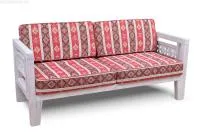 диван цветы 210х70х70 см массив сосны старение, палисандр, ирб заказ