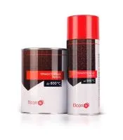 эмаль elkon термостойкая, графит, (аэрозоль 0,52л)