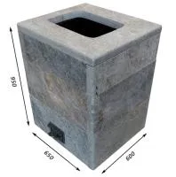 облицовка для банных печей "угк №2", высота 950 мм, конвекционная, регулируемая, талькомагнезит