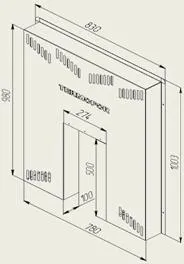 экран защитный фронтальный термофор классика, 1003x830x100 мм