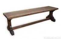 лавка №6 180х42х47 см массив сосны старение, палисандр, ирб