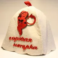 шапка банная с аппликацией "горячая штучка"