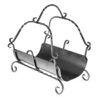 дровница большая с поддоном черная, банный эксперт