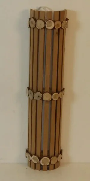 светильник полукруглый из реек с можжевельником термо 800мм угловой автор бани