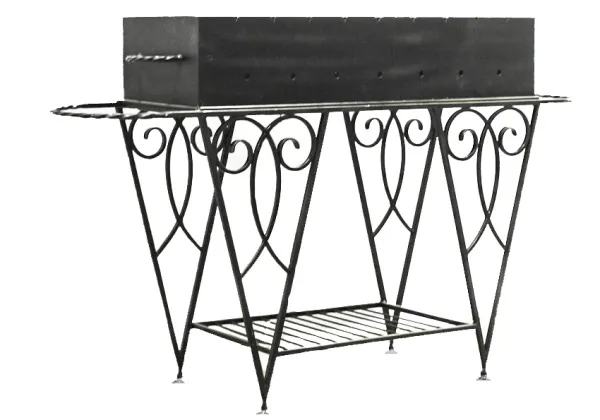 мангал м-11, 91*150*39см, антрацит. дачный эксперт