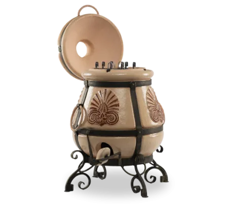тандыр экотандыры греческий, слоновая кость, откидная крышка