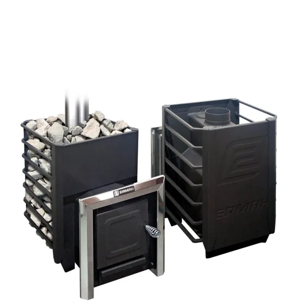 печь для бани ермак 12 сетка-классика carbon, антрацит